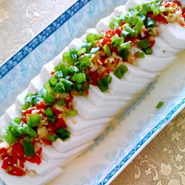 美味的双蛋蒸豆腐