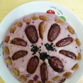 好吃的紫薯红枣发糕