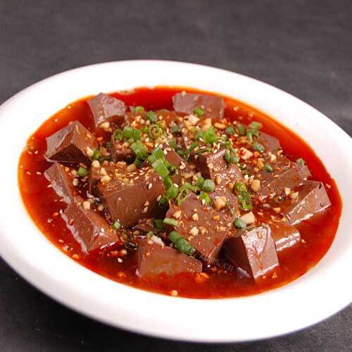 美味的拌鸭血