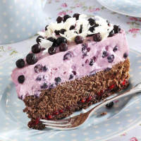可口的蓝莓蛋糕块