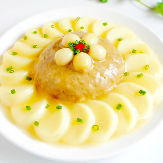 美味肉末蒸玉子豆腐