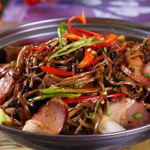 好吃的干锅腊鸭