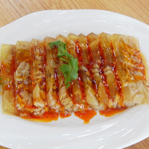 美味的彩色猪皮冻