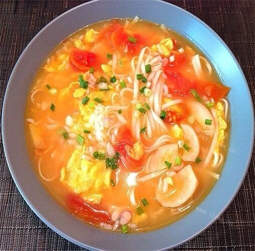 好喝的番茄杏鲍菇鸡蛋汤