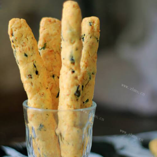 美味的肉松饼干棒