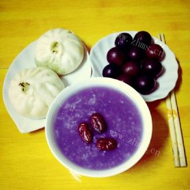 香甜的紫薯米粥
