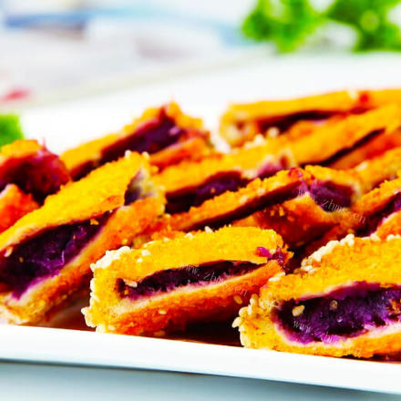 香酥土豆紫薯饼