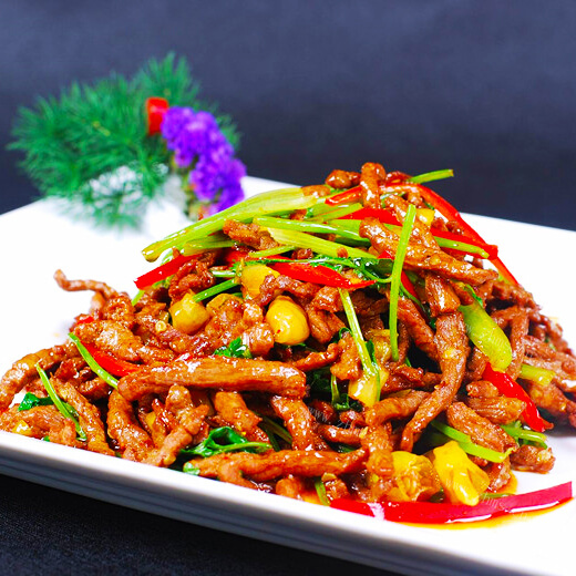 好吃的青红椒煸牛肉