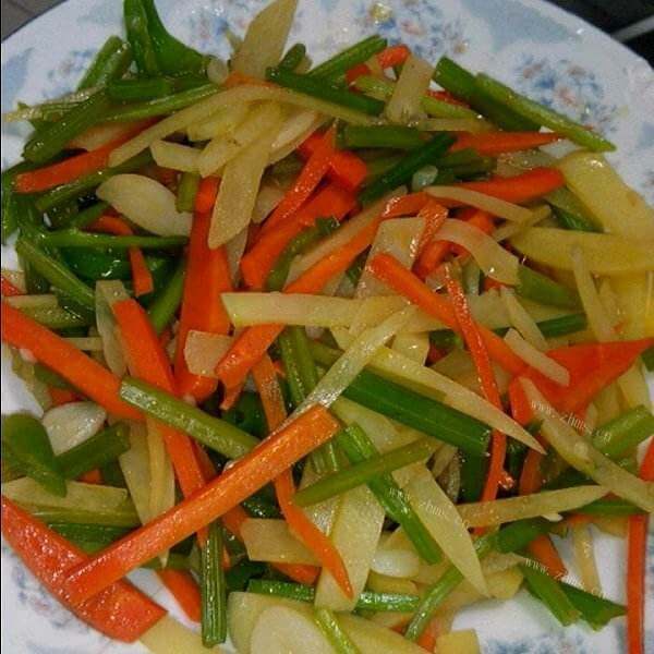 椒盐杏鲍菇炒土豆