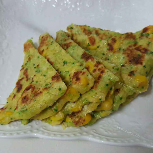 好吃的培根玉米片鸡蛋饼