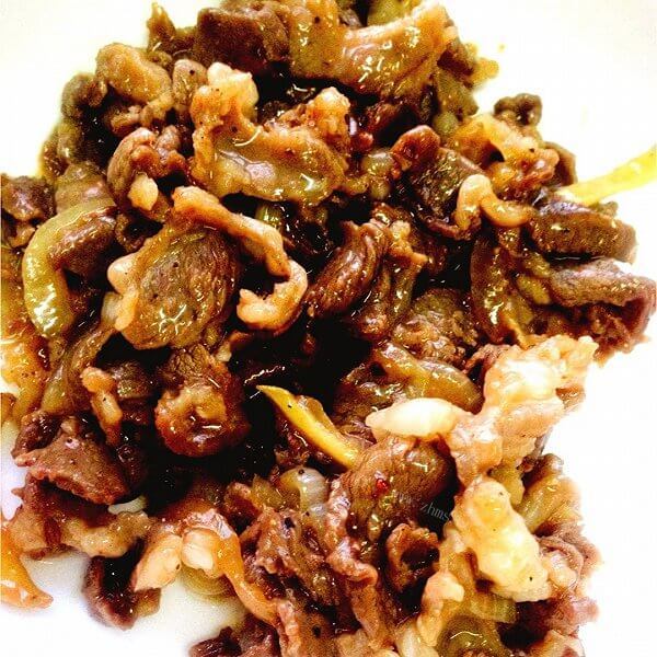美味的小炒羊肉渣