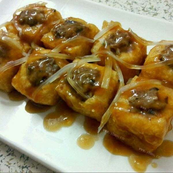 美味的冬菇豆腐开会