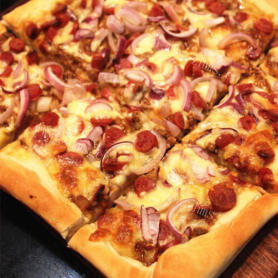 「DIY美食」培根方形披萨