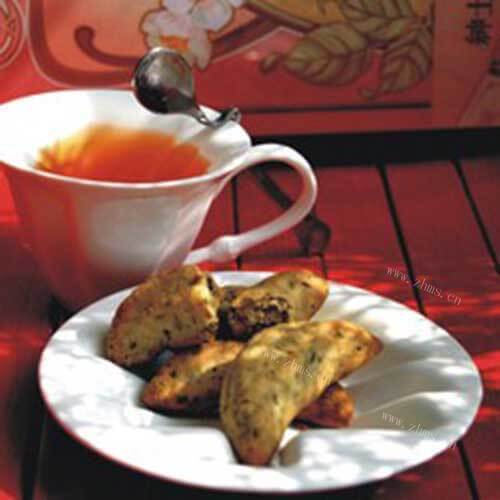 口感好的玄米茶月牙饼