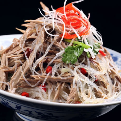 外婆教我做豆腐干拌粉丝