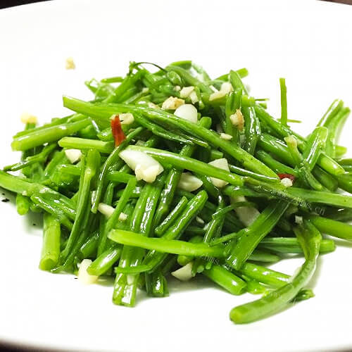 美味的炒空心菜