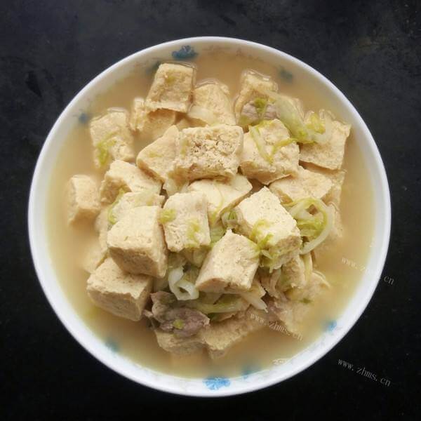 家常系列之大白菜炖干豆腐