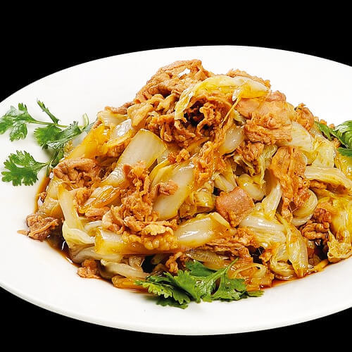 美味的白菜炒肉