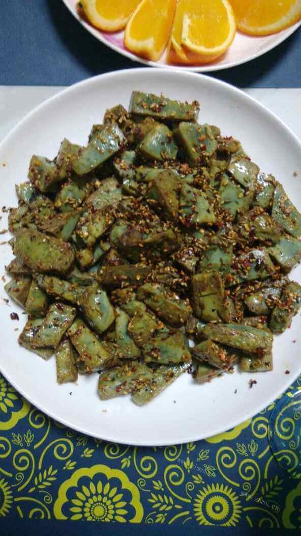 美味的孜然味东北实蛋做法图解4)