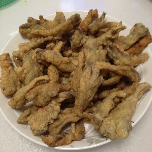 自制干炸蘑菇