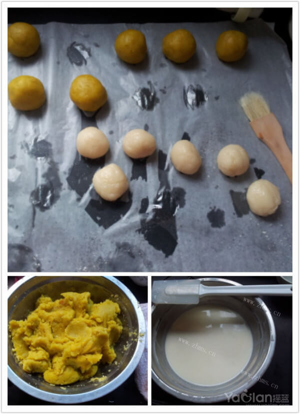 自制考拉冰皮月饼做法图解6)