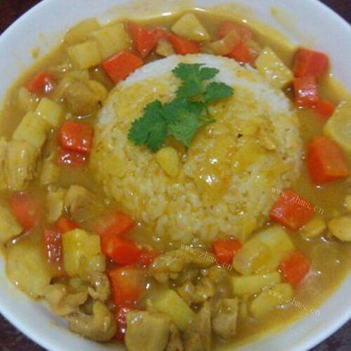 家常咖喱鸡肉饭的做法