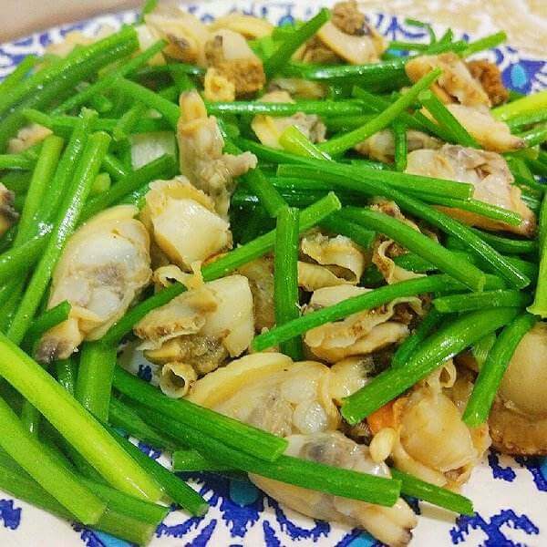 「首发」韭苔炒扇贝肉