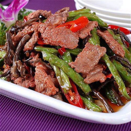 好吃的青红椒肉片