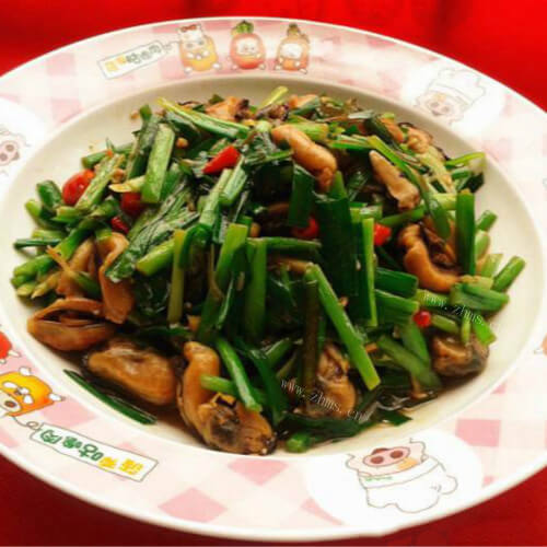 好吃的淡菜炒韭菜
