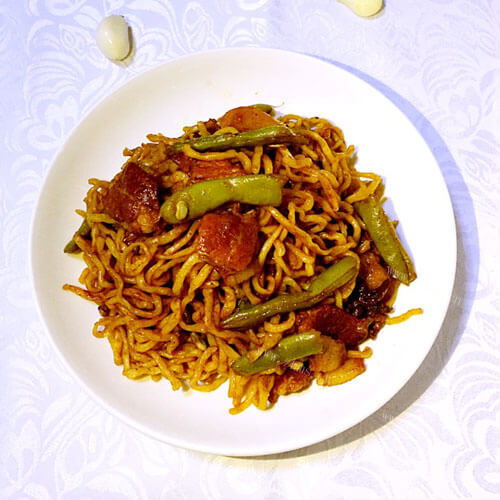 美味扁豆焖面的做法
