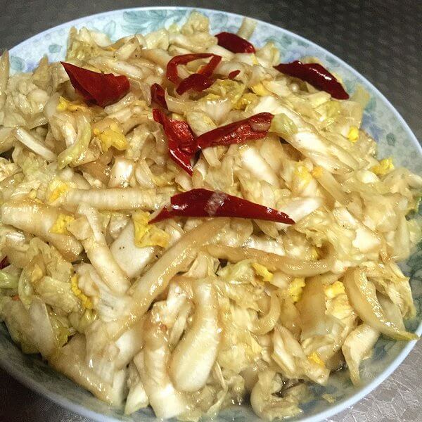 醋熘白菜丝