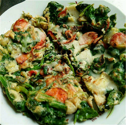 美味的秘制牛肉菠菜饼