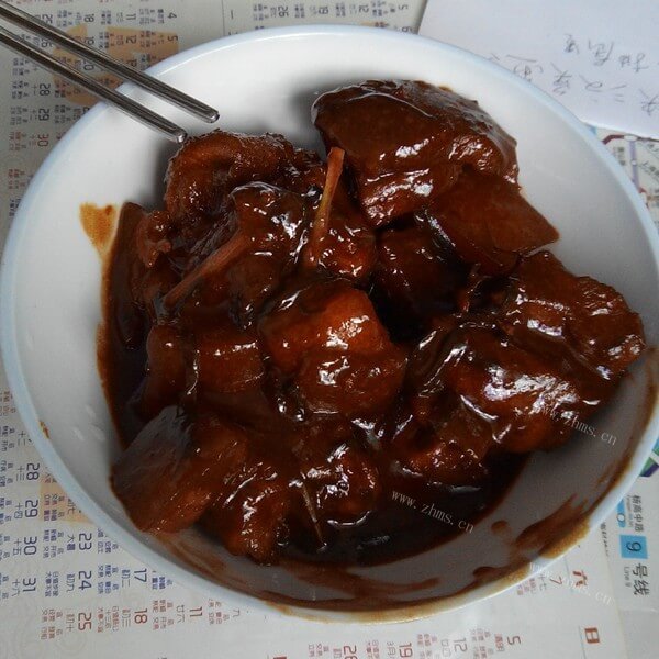 美味的蒜香腐乳肉
