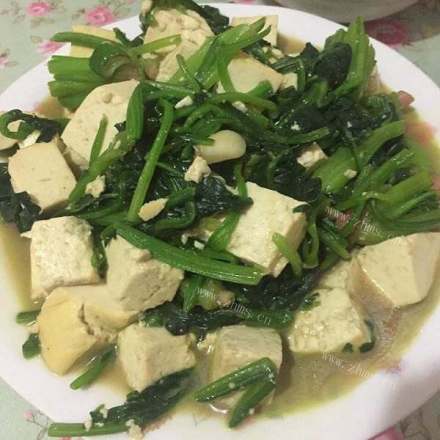 美味菠菜烩豆腐
