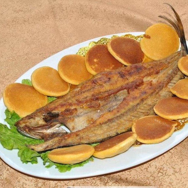 好吃的鲅鱼头泡饼