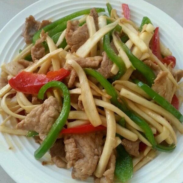 美味茭白炒肉丝