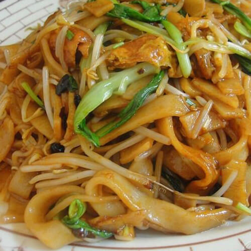防结石的炒河粉的做法