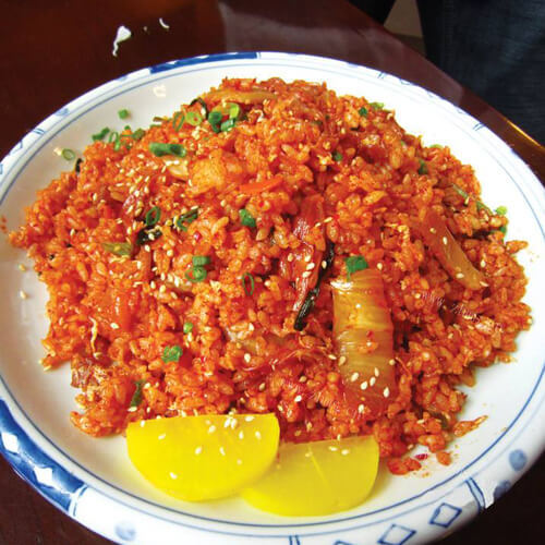 美味的韩国泡菜炒饭