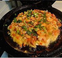 虾仁蛋饼简单早餐做法图解4)