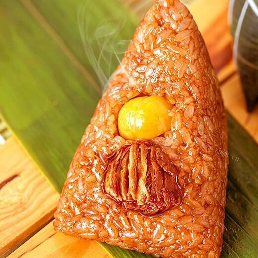 美味板栗鲜肉粽