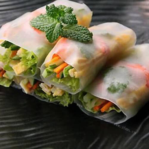 美味的蔬菜春卷