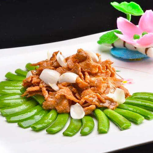 热腾腾的沙葛炒肉片