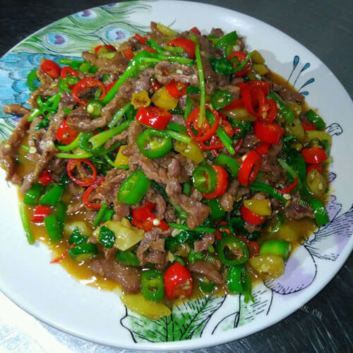 美味的野山椒牛肉