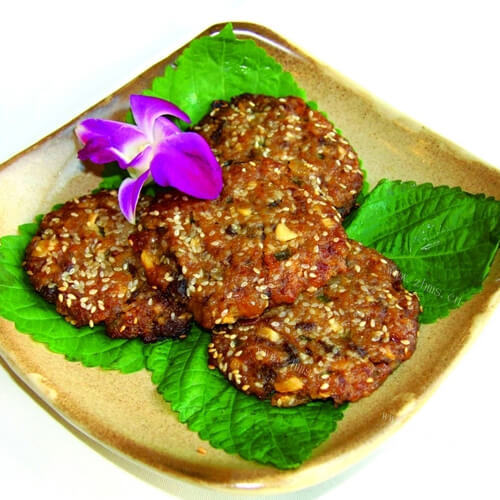 花生红糖麻酱饼