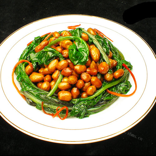 美味果仁菠菜的做法