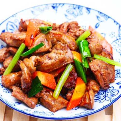 美味的爆炒鸡肝