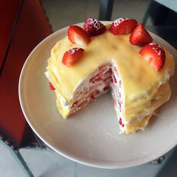 「DIY美食」草莓千层蛋糕