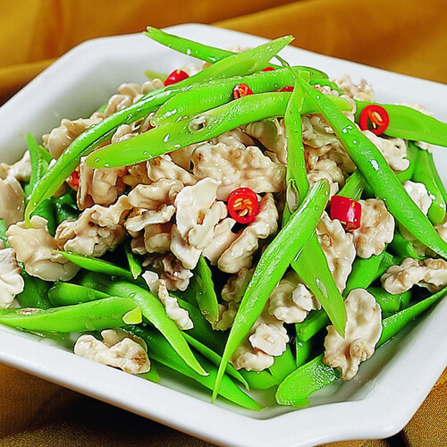 美味的橄榄菜四季豆