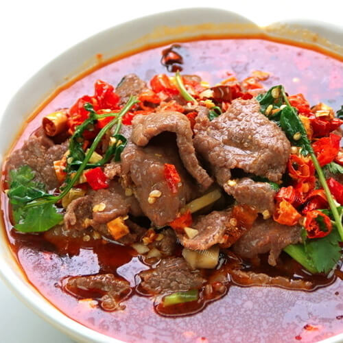 美味的水煮牛肉