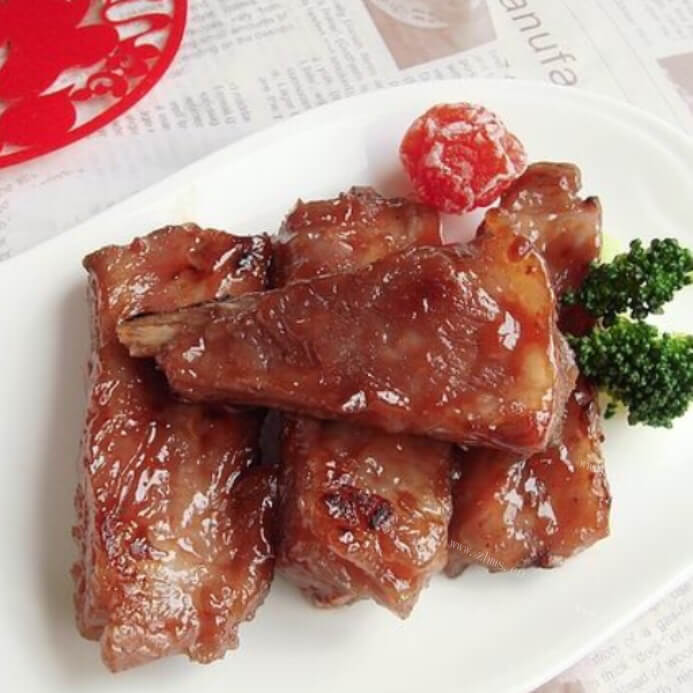 味道不错的蜜汁叉烧烤排骨